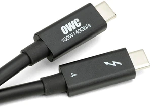 OWC Thunderbolt 4 Cable, Thunderbolt Certified, 2.0 Meter (6.5 ft.), 40 Gb/s Data Transfer, 100W Power Charging, Compatible with Thunderbolt 4, Thunderbolt 3, USB-C, and USB4 Devices, Black OWC Thunderbolt 4 Cable, Thunderbolt Certified, 2.0 Meter (6.5 ft.), 40 Gb/s Data Transfer, 100W Power Charging, Compatible with Thunderbolt 4, Thunderbolt 3, USB-C, and USB4 Devices, Black