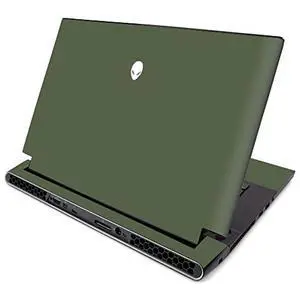 MightySkins Skin for Alienware M15 R2 (2019) - Solid Olive | Protective, Durable, and Unique Vinyl Decal Wrap Cover | Easy to Apply, Remove, and Change Styles | Made In The USA (ALWM15R219-Solid Olive
