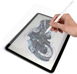 Made in Japan Paper Texture Paper-Like Anti Glare Matte PET Screen Protector for New iPad Pro 12.9 Inch Without Home Button 2018 A1876 A1983 A1895 A2014 [2 Pack]