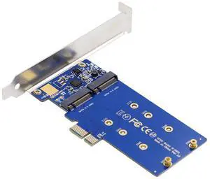 Cablecc NGFF Key B+M Dual SATA SSD to PCI-E 1x Motherboard Desktop Adapter Converter SSD Card JMB582 2280
