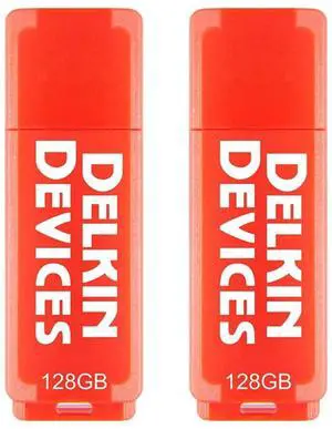 Delkin Devices 3.0 128GB USB Flash Drive, Plug & Play, Ultra-Fast Data Transfer, USB Thumb Drive - Data Storage and Transfer, Up to 60MB/s Read (2-Pack, 128GB)