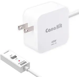 CanaKit 45W USB-C Power Supply with PD for Raspberry Pi 5 with PiSwitch (On/Off Switch)
