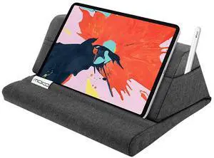 MoKo Tablet Pillow Stand, Soft Bed Pillow Holder Xmas Gift for up to 11" Pad, Fits iPad 10.2"(9th Gen), New iPad Mini 6 8.3" Air 4/3, iPad Pro 11/10.5/9.7, Mini 5 4, Galaxy Tab S6/S7 11", Space Gray