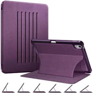 Fintie Magnetic Stand Case for iPad Air 11-inch M3 (2025) / M2 (2024), iPad Air 5th (2022) / 4th Generation (2020) 10.9 Inch - Multiple Angles Shockproof TPU Cover with Pencil Holder, Purple