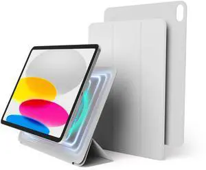 elago Case for iPad A16, 10th Generation - Magnetic Attachment to Metal Materials, Compatible with elago's Apple Pencil case (Light Grey)