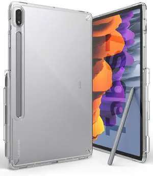Ringke Fusion Case Compatible with Samsung Galaxy Tab S8 (2022) / S7 (2020) Built-in Stylus S Pen Holder - Clear Transparent