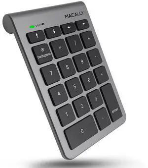 Macally Bluetooth Number Pad for Laptop - Wireless Numeric Keypad - 35-Key Numeric Keypad for Data Entry, Numpad