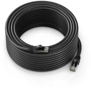 Maximm Cat 6 Ethernet Cable 200 Ft,Cat6 Cable, LAN Cable, Internet Cable, Patch Cable and Network Cable - UTP (Black) 200 Feet ethernet Cord
