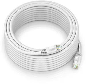 Maximm Cat 6 Ethernet Cable 200 Ft,Cat6 Cable, LAN Cable, Internet Cable, Patch Cable and Network Cable - UTP (White) 200 Feet ethernet Cord