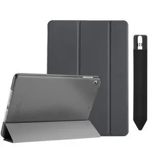 ProCase iPad 10.2 Case 2019 iPad 7th Generation Slim Stand Hard Case Bundle with Pencil Holder Sticker for Apple Pencil 1st and 2nd Gen