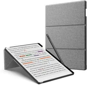 MoKo Stand Case for Remarkable Paper Pro 2024 11.8" - Premium Leather Trifold Stand Cover with Pen Holder, Auto Sleep/Wake for Remarkable Pro 11.8", Denim Gray