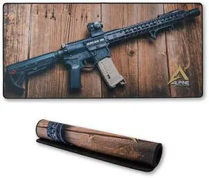 Alpine Innovations Surface Mat with Stitched Edges | Giant Mouse Pad 16 x 33 | Durable Non-Slip Rubber Base | Computer Keyboard Pad for Desktops | Tactical