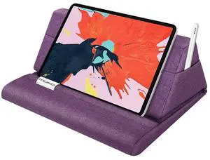 MoKo Tablet Pillow Stand, Soft Bed Pillow Holder, Fits up to 11" Pad, Fit with iPad 10.2"(8th Gen), New iPad Air 4 10.9"/ Air 3, iPad Pro 11/10.5/9.7, Mini 5 4, Galaxy Tab S6/ S7 11", Purple
