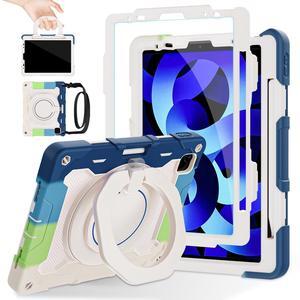 ROISKIN for iPad air 5th Generation Case 2022/ 4th Gen 2020 10.9 in with Screen Protector for Kids[15ft Drop Protection] iPad Pro 11 Case 4th 3rd 2nd 1st Generation(2022.2021.2020.2018) with 360 Stand