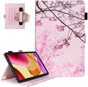 Dteck for  Fire Max 11 Tablet Case 11" (13th Generation) 2023, PU Leather Shell TPU Back Cover Folio Slim Case with Auto Sleep Wake, Adjustable Viewing Angles, Cute, Pink Cherry