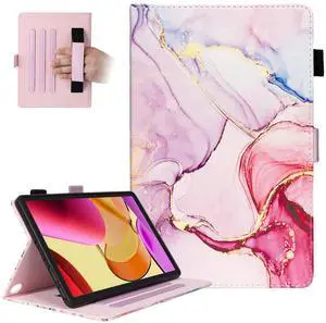Dteck for  Fire Max 11 Tablet Case - 11" (13th Gen) 2023, PU Leather Shell TPU Back Cover Folio Case with Auto Sleep Wake, Adjustable Viewing Angles, Cute Pink Marble