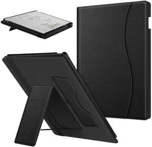 Fintie Stand Case for Remarkable Paper Pro Color 11.8 Inch 2024, Premium PU Leather Foldable Stand Cover with Pen Holder and Card Slot for 11.8" Remarkable Paper Pro Tablet, Black