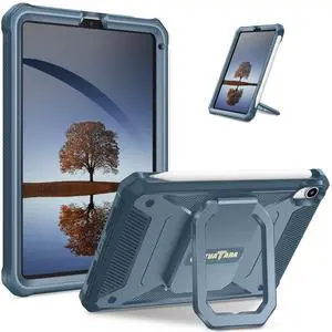 Fintie Case for iPad Mini 7 (A17 Pro, 7th Generation) 2024 / iPad Mini 6 (6th Gen) 8.3 Inch, [Tuatara Magic Ring] 360 Degree Rotating Shockproof Rugged Cover with Screen Protector, Navy