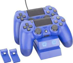 Venom PlayStation 4 Twin Charge Docking Station - Blue (PS4)