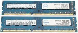 2 x 4GB (8GB Total) Hynix HMT351U6EFR8C-PB 4GB PC3-12800U Desktop Memory