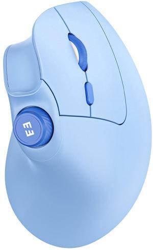 seenda Ergonomic Mouse Rechargeable, Vertical Wireless Mouse with Volume knob, Quiet clicks, 3 Device Connection (Bluetooth or USB), Optical Mice for Windows, PC/Mac- Blue