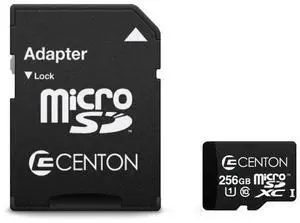 Centon Electronics Micro SD Card, UHS-I / A1 / V10 / U1 / Class 10 Flash Memory Card for Phones, Tablets, Cameras, and More, 256GB