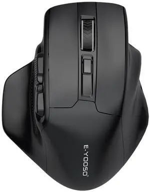 E-YOOSO Large Bluetooth Wireless Mouse for Big Hands, X-31 Cordless Ergo Computer Mouse, 6 Buttons, 5-Level 4800 DPI, 18 Months Battery Life, for Laptop, PC, Chromebook