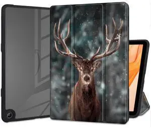 Batianda Premium Case for  Fire Max 11 Tablet 2023 Release Designed Shockproof Cover with Clear Transparent Back Shell Soft TPU Bumper Auto Sleep/Wake,Elk