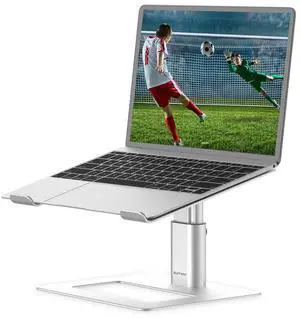 BoYata Laptop Stand, Ergonomic Aluminum Height Adjustable Computer Stand Laptop Riser Holder for Desk, Compatible with MacBook Pro/Air, Dell, Lenovo, HP, Samsung, More Laptops 11-17"