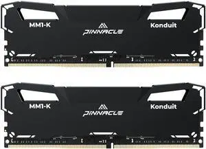 Timetec Pinnacle Konduit 16GB KIT(2x8GB) DDR4 3200MHz PC4-25600 CL16-18-18-38 XMP2.0 Overclocking 1.35V Compatible for AMD and Intel Desktop Gaming PC Memory Module RAM - Black