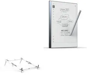 BoxWave Stand and Mount Compatible with Remarkable 2 - Pocket Aluminum Stand 3-in-1, Portable Multi Angle Viewing Riser - Metallic Silver