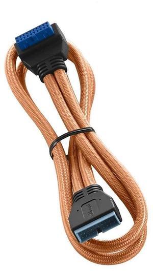 CableMod ModFlex Sleeved Right Angle Internal USB 3.0 Cable (Orange, 50cm)