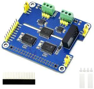 2-Channel Isolated CAN Bus Expansion HAT Compatible with Raspberry Pi/Arduino/STM32,2-CH CAN HAT with MCP2515 + SN65HVD230 Dual Chips Solution,Multi Onboard Protection Circuits