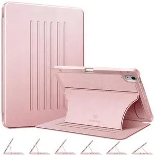 Fintie Magnetic Stand Case for iPad Air 11-inch M3 (2025) / M2 (2024), iPad Air 5th (2022) / 4th Generation (2020) 10.9 Inch - Multiple Angles Shockproof TPU Cover with Pencil Holder, Rose Gold