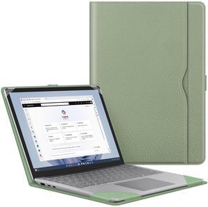 Fintie Sleeve Case for 15 Inch Microsoft Surface Laptop 6/5/4/3 (Model: 1872/1873/1953/1979), Premium PU Leather Protective Folio Book Cover with Large Pocket, Sage
