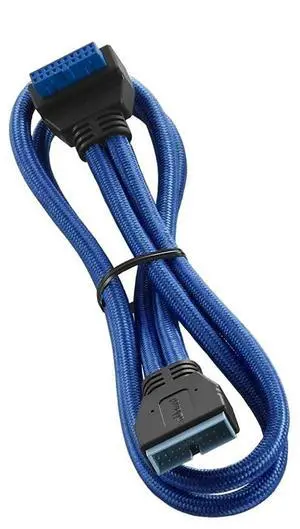CableMod ModFlex Sleeved Right Angle Internal USB 3.0 Cable (Blue, 50cm)
