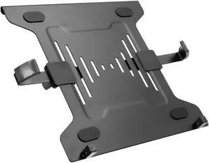 Mount-It! Laptop VESA Mount Tray for VESA Monitor Arms and Stands | Steel Tray with Ventilation and Adjustable Clamps for Notebooks Up to 16.5" Width, Attaches to Monitor Stand 75mm & 100mm VESA