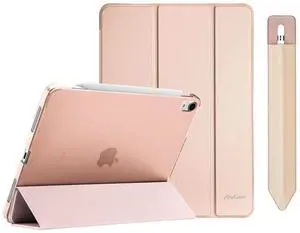 ProCase iPad Air 4 Case 10.9 Inch 2020 iPad Air 4th Generation Case A2316 A2324 A2325 A2072 Bundle with Pencil Holder Sticker for Apple Pencil 1st and 2nd Gen, Elastic Stylus Pocket Pouch Pen Sleeve