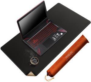 Mydours Dual-Sided PU Leather Desk Mat 31.5"x19.7" - Extra Large Cork Backing Mouse Pad for Office & Home, Premium Writing Surface, Waterproof Computer Desk Pad Protector for Laptop and Keyboard