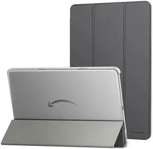MoKo Case Fits Amazon Kindle Fire Max 11 Tablet (13th Generation, 2023 Release) 11" - Slim PU Leather Trifold Stand Cover for Fire 11 Tablet Frosted Hard Back Shell with Auto Wake/Sleep, Space Gray