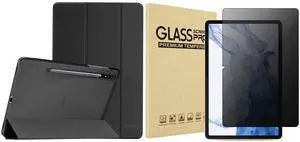 ProCase for Galaxy Tab S8 / Tab S7 11 inch Case Bundle with Privacy Screen Protector for 11 Inch Galaxy Tab S8 2022 (X700 / X706) / Galaxy Tab S7 2020 (T870 / T875 / T878)