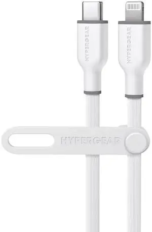 HyperGear iPhone USB-C to Lightning Charging Cable 4ft - MFi Certified 35W PD Fast Charger Cord for iPhones iPads & More [Durable for Daily Use & Travel] (White)