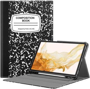 Fintie Case for Samsung Galaxy Tab S8 Plus 2022/S7 FE 2021/S7 Plus 2020 12.4 Inch with S Pen Holder, Multiple Angle Portfolio Cover with Pocket Auto Sleep/Wake, Composition Book