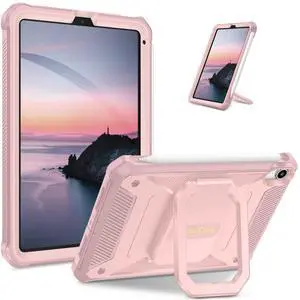 Fintie Case for iPad Mini 7 (A17 Pro, 7th Generation) 2024 / iPad Mini 6 (6th Gen) 8.3 Inch, [Tuatara Magic Ring] 360 Degree Rotating Shockproof Rugged Cover with Screen Protector, Rose Gold