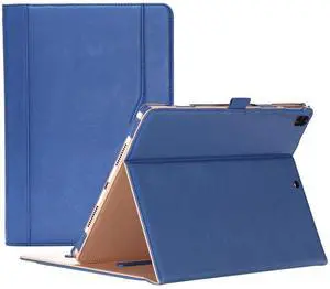 ProCase Case for iPad Air (3rd Gen) 10.5" 2019/iPad Pro 10.5" 2017, Vintage PU Leather Stand Folio Cover for iPad Air 3/iPad Pro 10.5-inch Multiple Viewing Angles with Pencil Holder -Navy