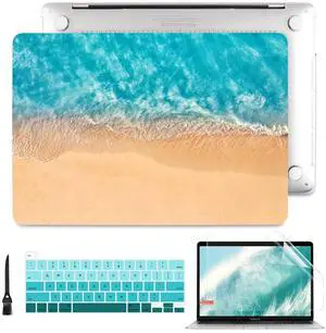 Batianda Case for New MacBook Pro 13 Inch 2022 M2 Chip and Model A2338 M1 A2251 A2289 2021 2020 Release,Landscape Series Hard Shell with Keyboard Cover & Screen Protector, Beach