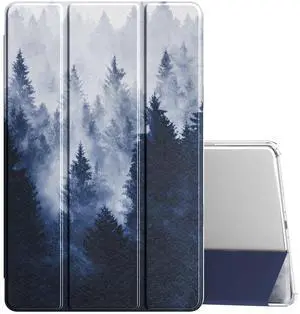 MoKo Case Fits Amazon Kindle Fire Max 11 Tablet (13th Generation, 2023 Release) 11" - Slim PU Leather Trifold Stand Cover for Fire 11 Tablet Frosted Hard Back Shell with Auto Wake/Sleep, Gray Forest