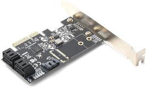 ZimaBoard SATA Card, 5 Port PCIe X4 Controller Card, SATA Controller Expansion Card with Low Profile Bracket, Non-Raid, Boot as System Disk, Support 5 SATA 3.0 Devices Support SSD and HDD