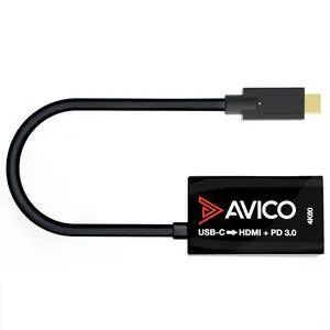 Avico USB C to HDMI 2.0 Adapter with 100W Charging - 4K 60hz HDR - 2K 144hz - 1080P 240hz - Male to Female - for Monitors, TVs, PCs, MacBooks, Projectors - Thunderbolt Compatible