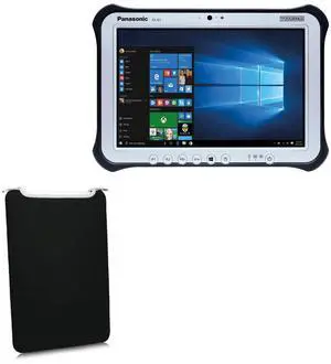 BoxWave Case Compatible with Panasonic Toughpad FZ-G1 - SlipSuit, Soft Slim Neoprene Pouch Protective Case Cover - Jet Black